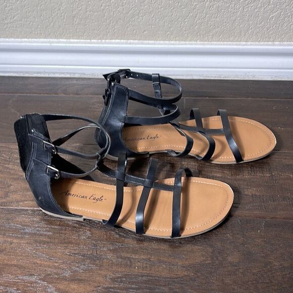 AMERICAN EAGLE BLACK SANDAL SIZE 9 - Picture 6 of 9